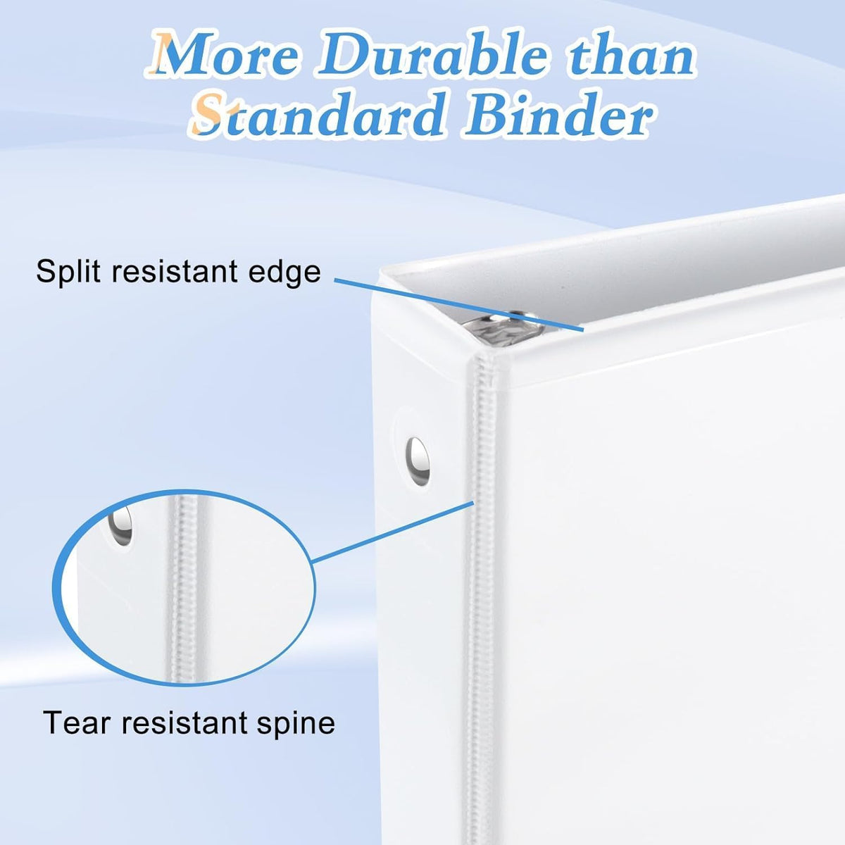 (50 Pack) 2 Inch Binders 3 Ring Hardcover Binders in Bulk with Clear View Cover, Pockets for Classroom, Office, Portfolios | Bulk School, Teacher, Office Supplies (White Only Pack)